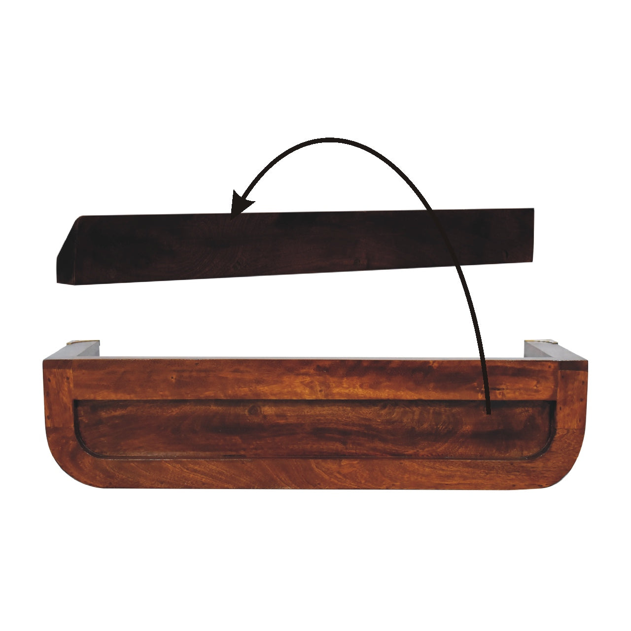 Indira Chestnut Floating Shelf