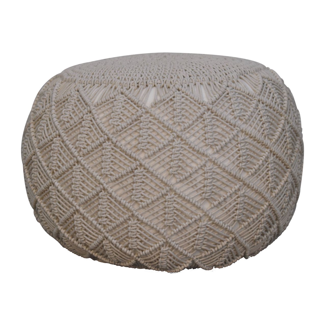 Ansley Beige Pouffe