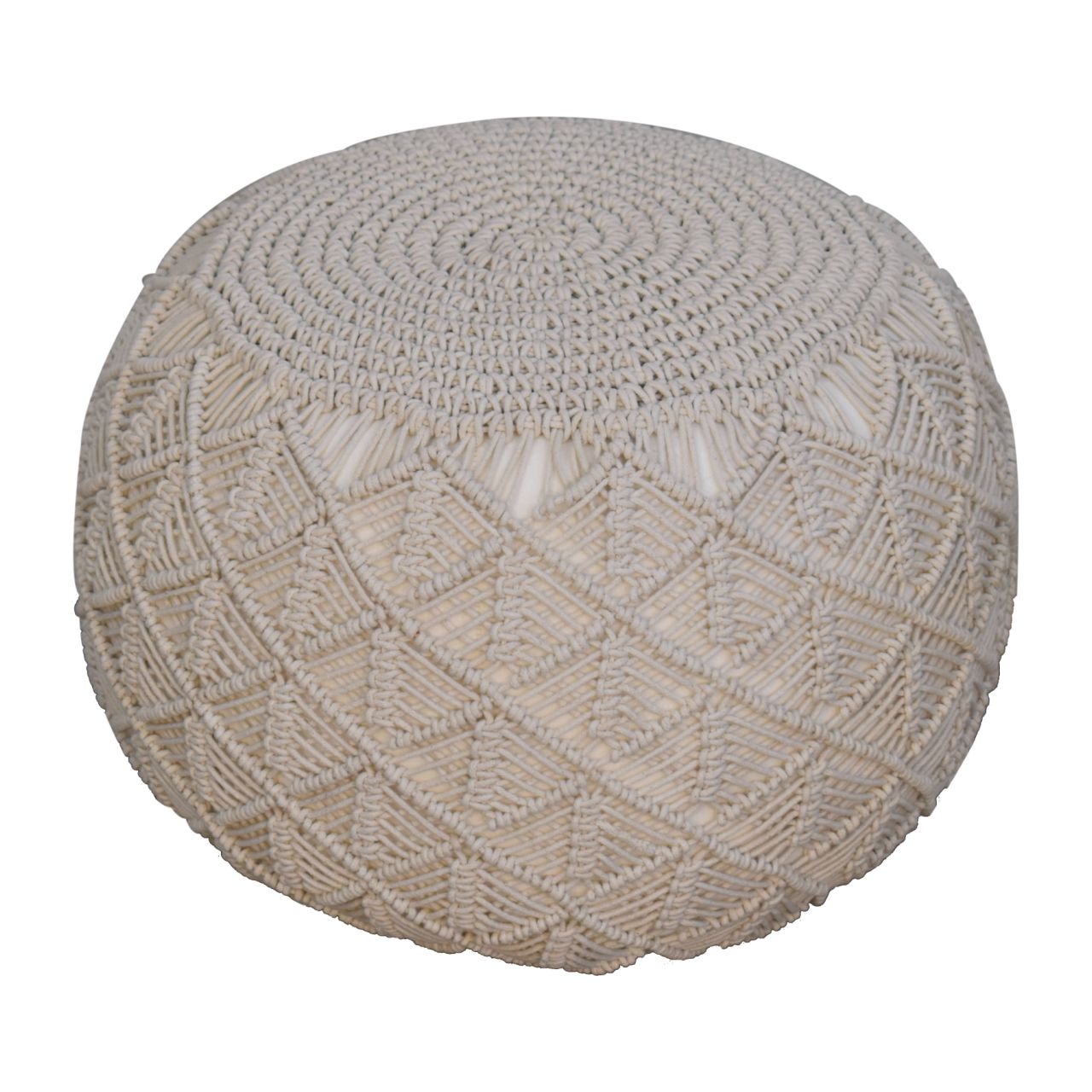Ansley Beige Pouffe