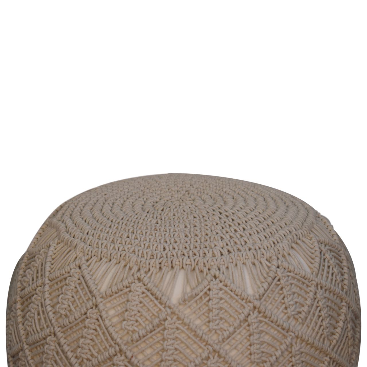 Ansley Beige Pouffe