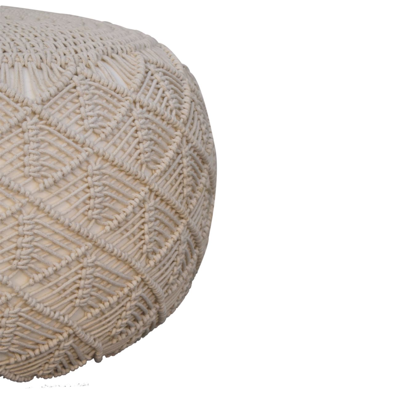Ansley Beige Pouffe