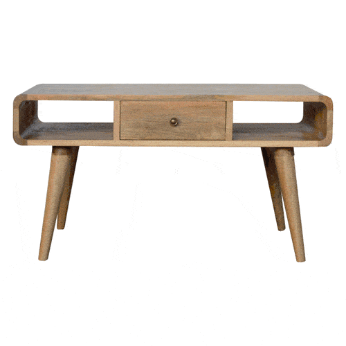 Curved Oak Coffee Table